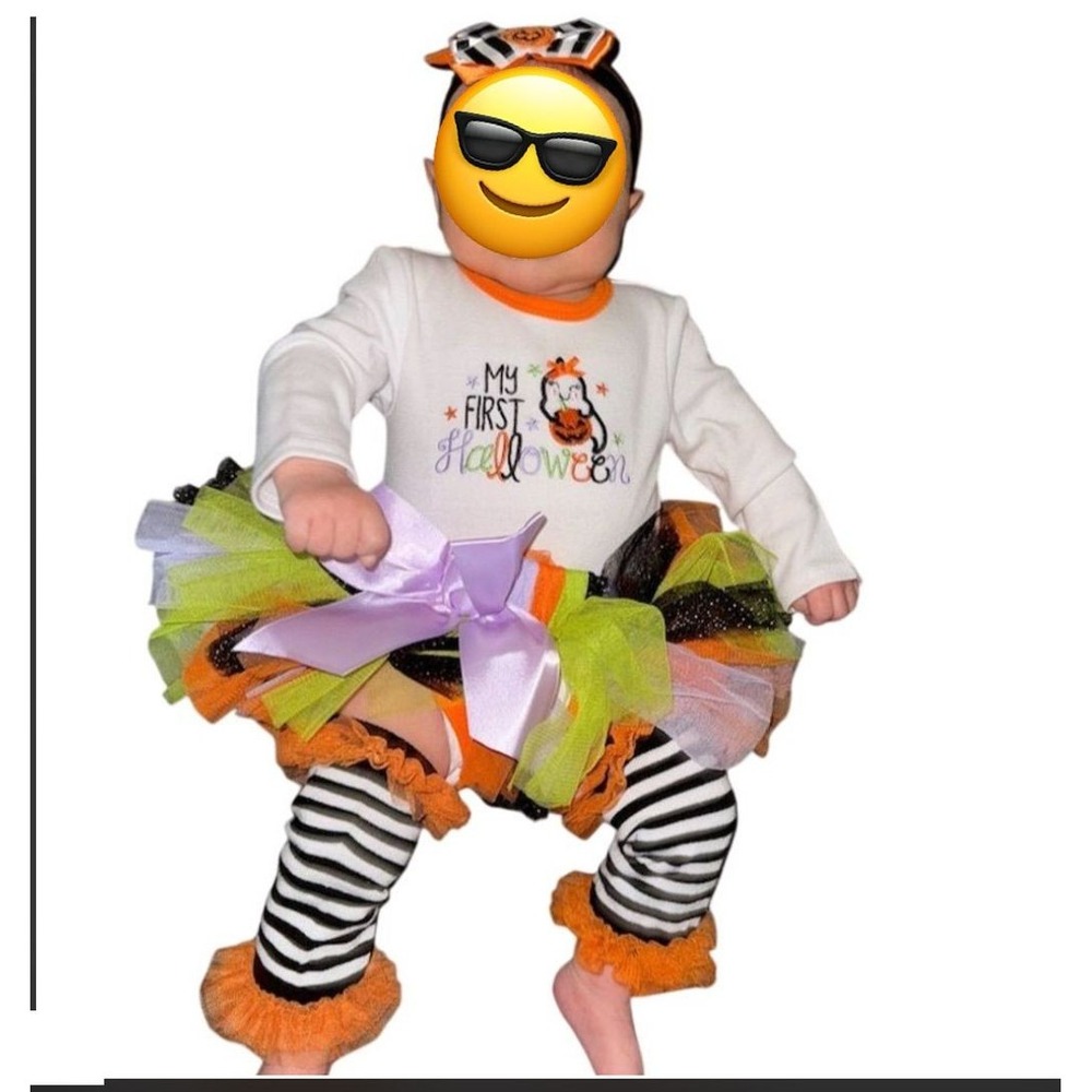 Baby Essentials Baby Girl My First Halloween 4-Piece Outfit‎ 3M trick or treat